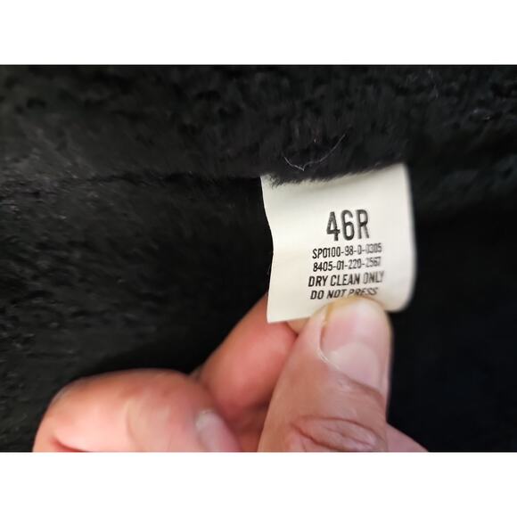 VTG DSCP Overcoat Trench Coat Men’s 46R Large Black Jacket Quarterdeck - Picture 5 of 6